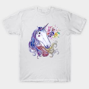 Floral Unicorn T-Shirt